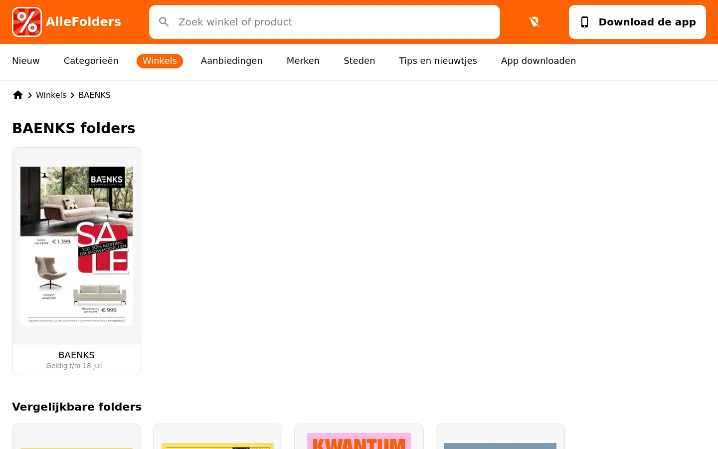 Screenshot of baenks.nl