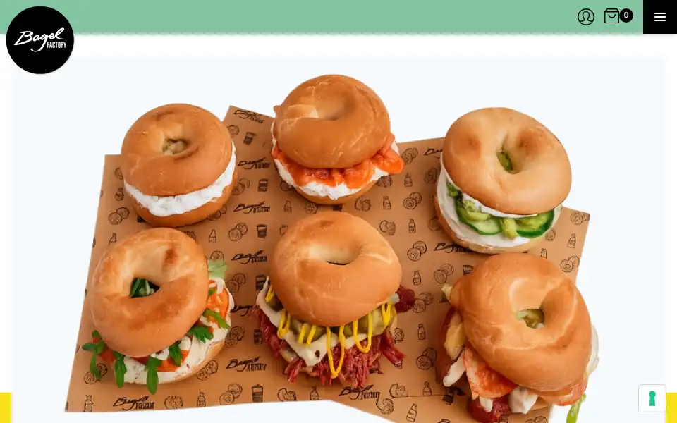 Screenshot of bagelfactory.co.uk