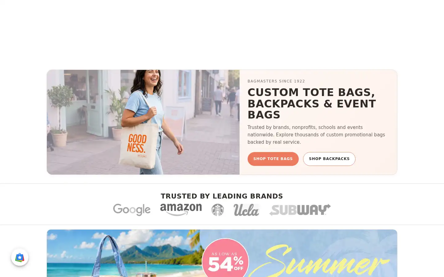 Screenshot of bagmasters.com