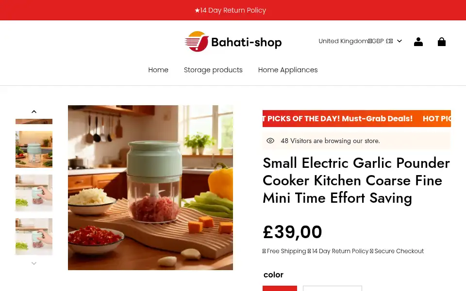 Screenshot of bahati-shop.com
