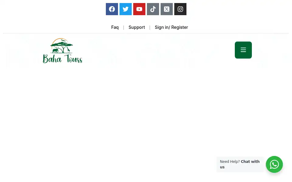 Screenshot of bahatoursandsafaris.com