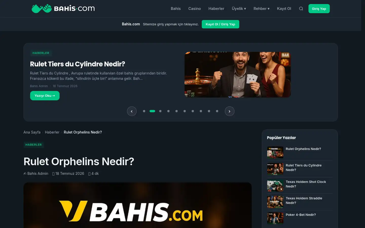 Screenshot of bahis.com