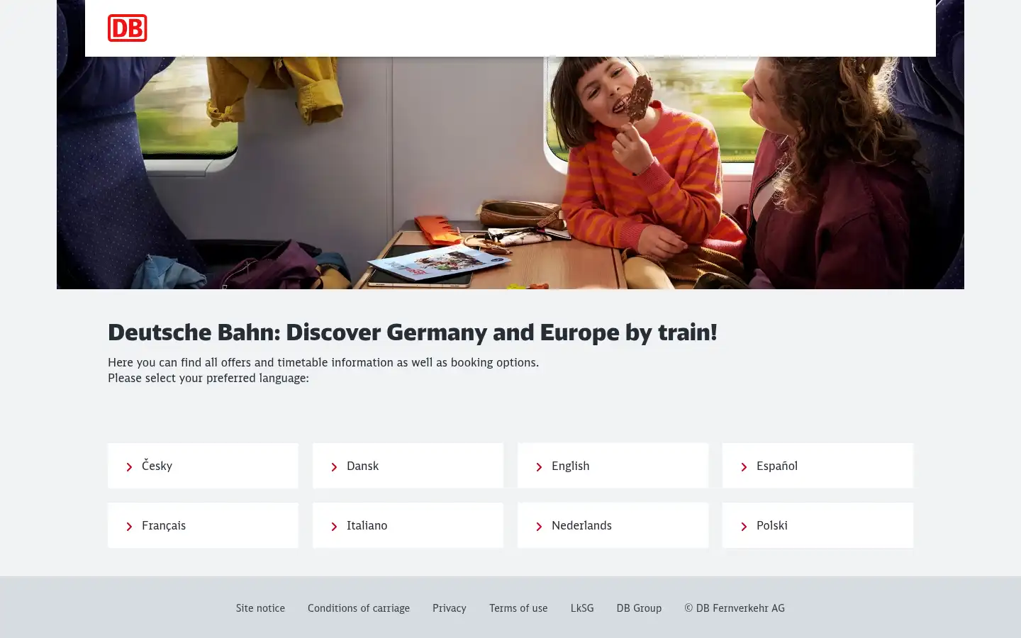 Screenshot of bahn.com