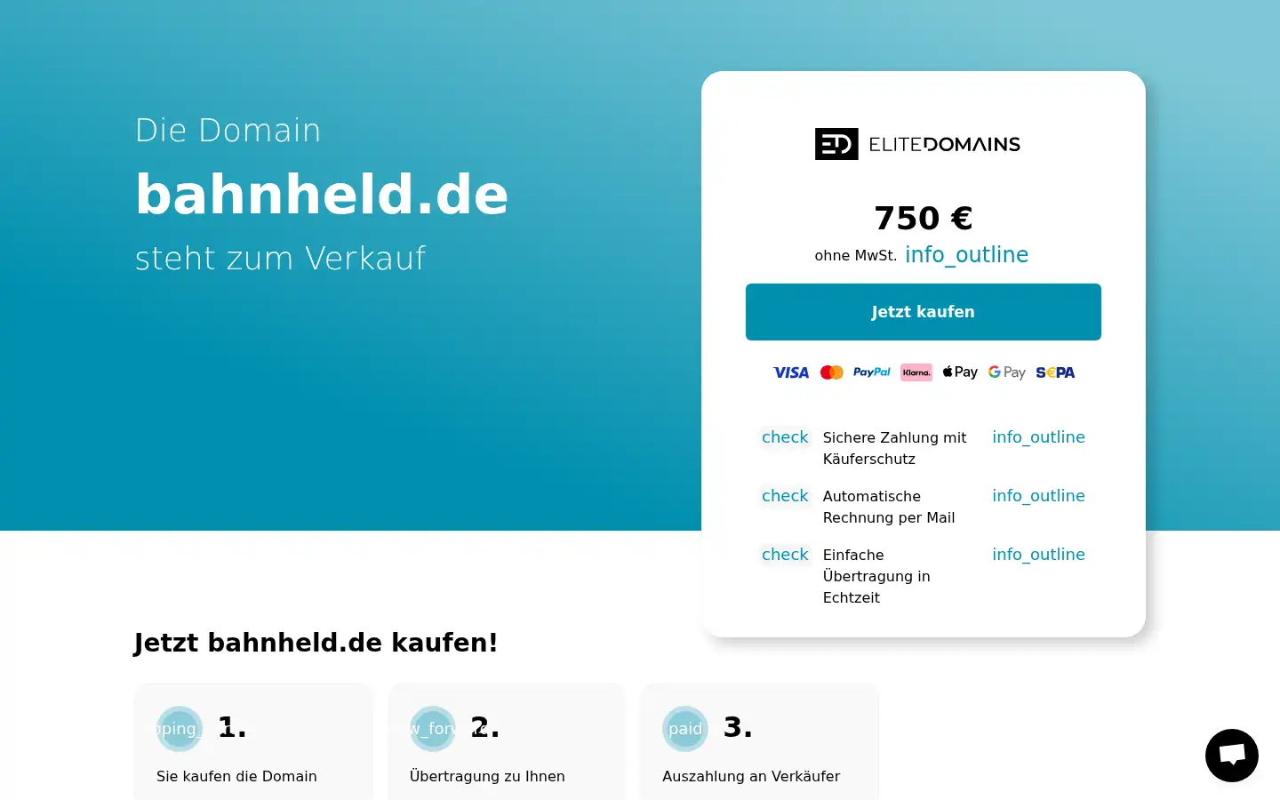 Screenshot of bahnheld.de
