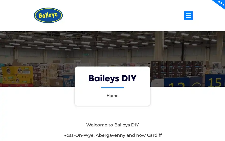 Screenshot of baileysdiy.co.uk