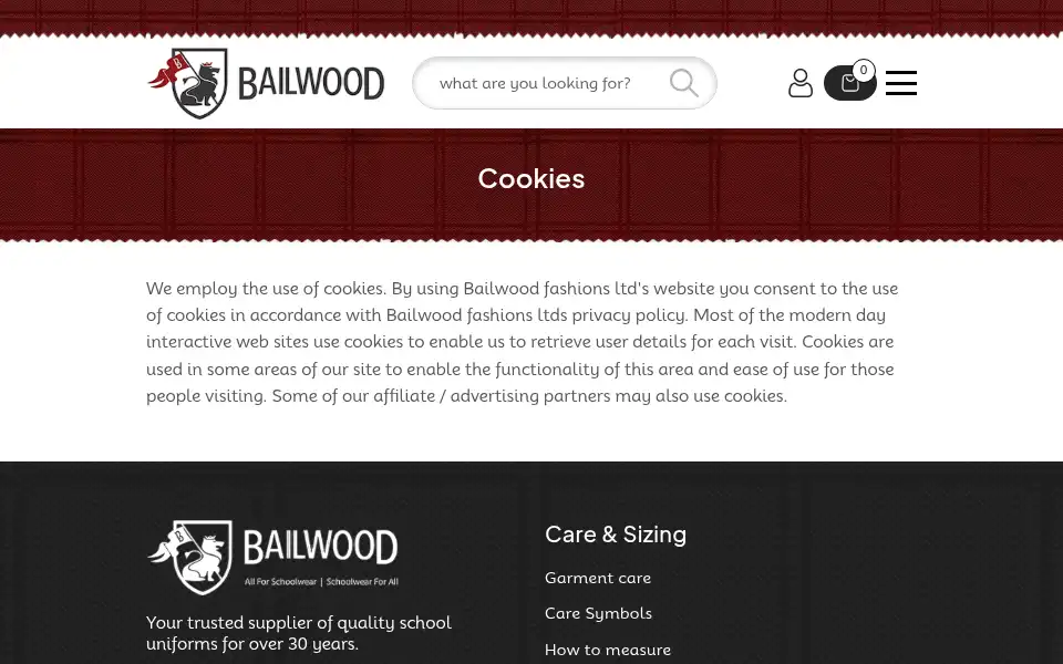 Screenshot of bailwood.co.uk