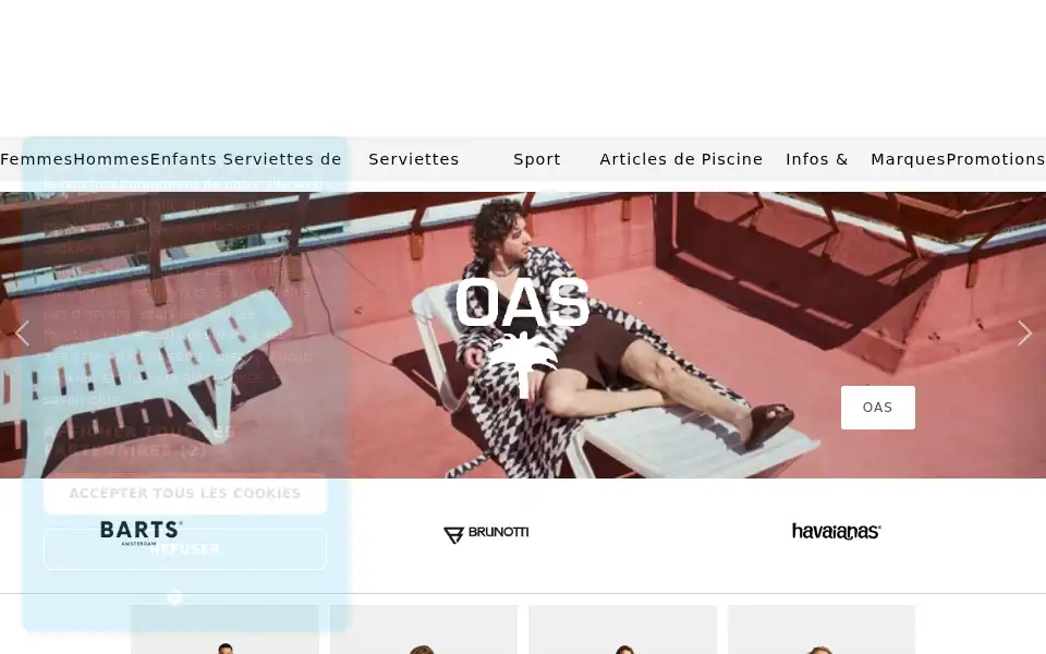Screenshot of bainetplage.fr