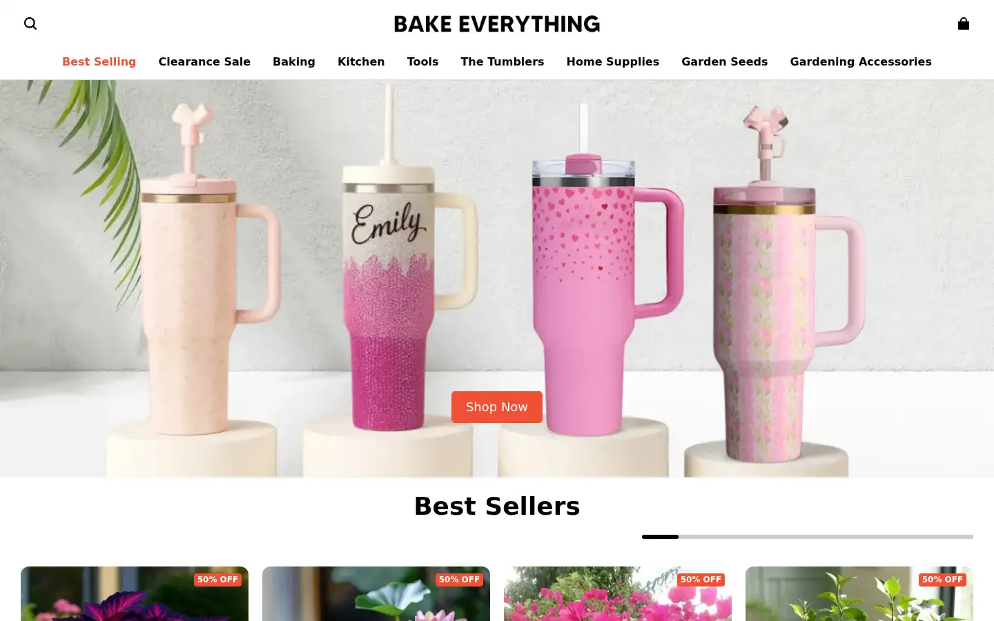 Screenshot of bakeeverything.com
