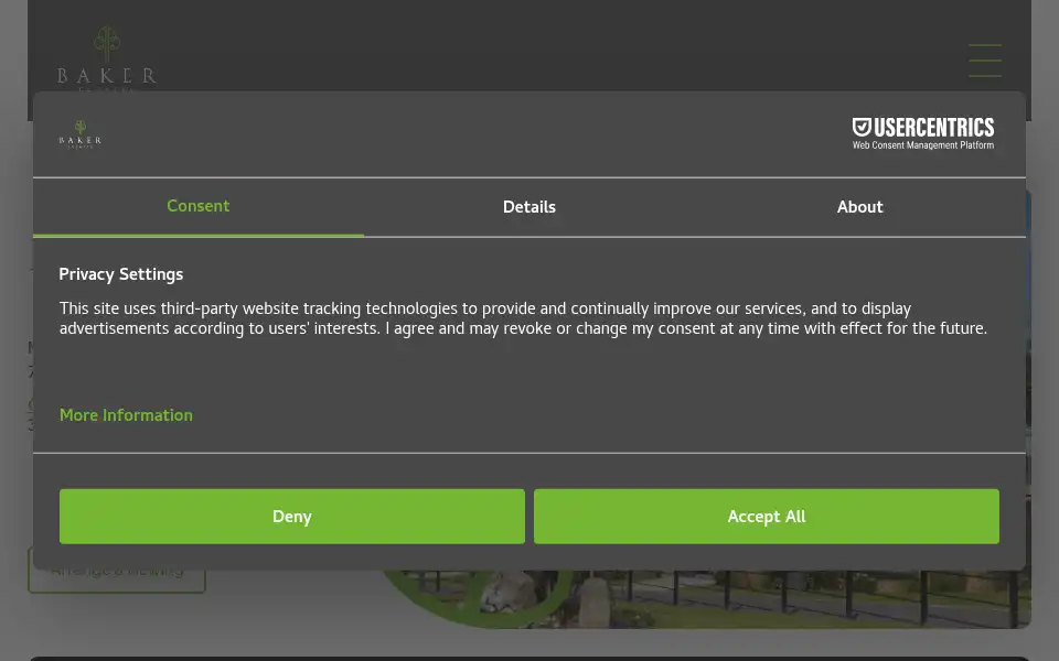 Screenshot of bakerestatesltd.co.uk