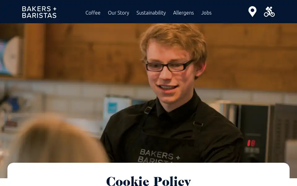 Screenshot of bakersbaristas.com