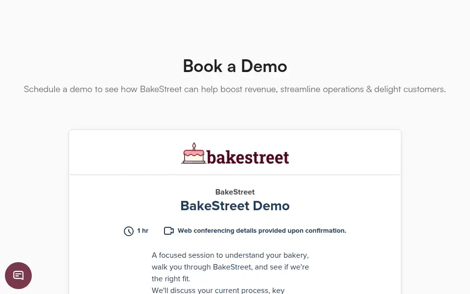 Screenshot of bakestreet.co