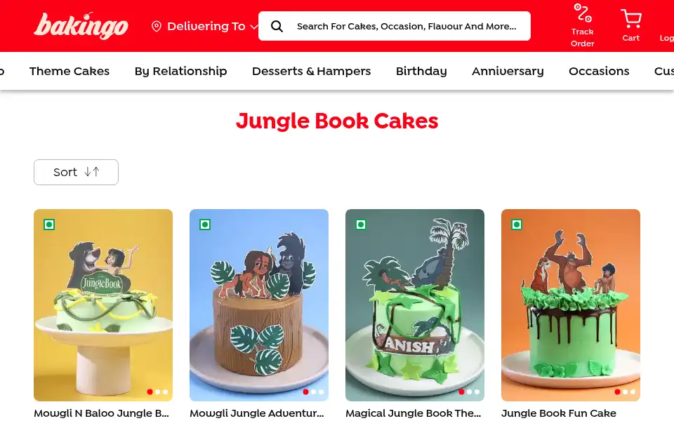 Screenshot of bakingo.com