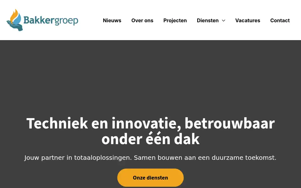Screenshot of bakkergroepbv.nl