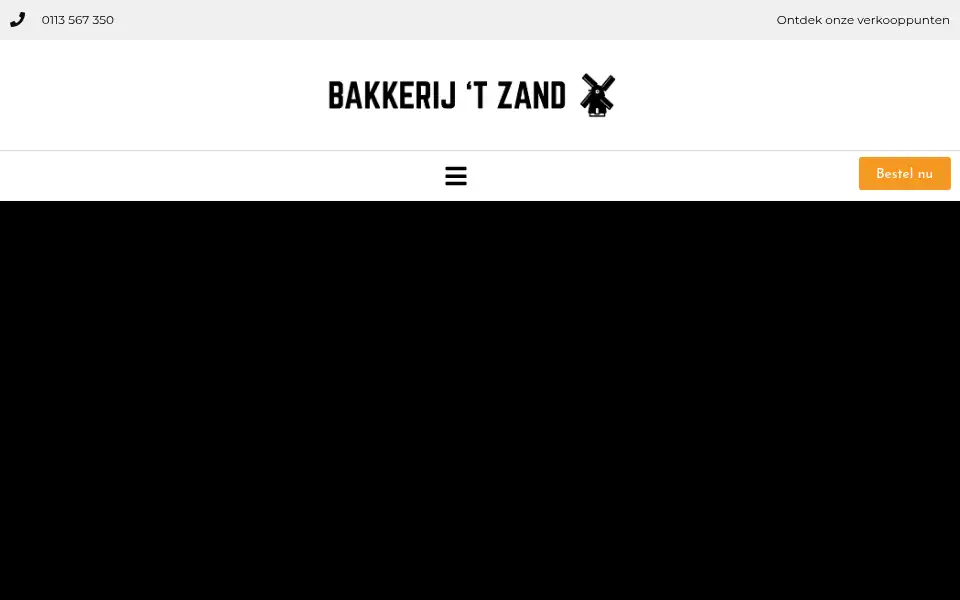 Screenshot of bakkerijhetzand.nl