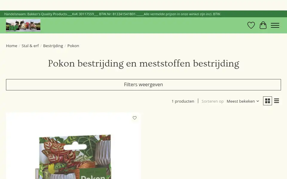 Screenshot of bakkersqualityproducts.nl
