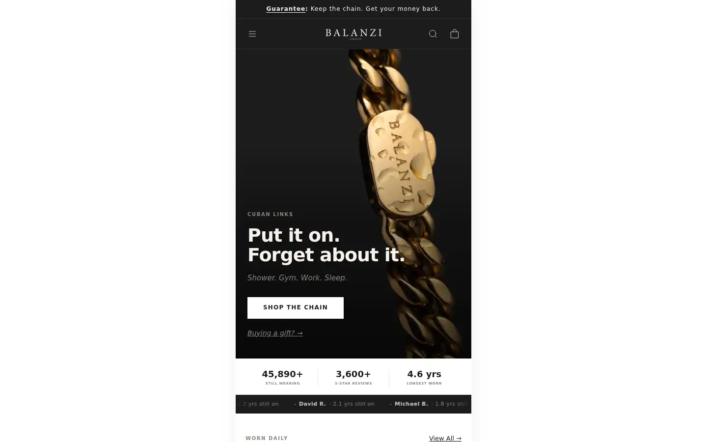 Screenshot of balanzi.com