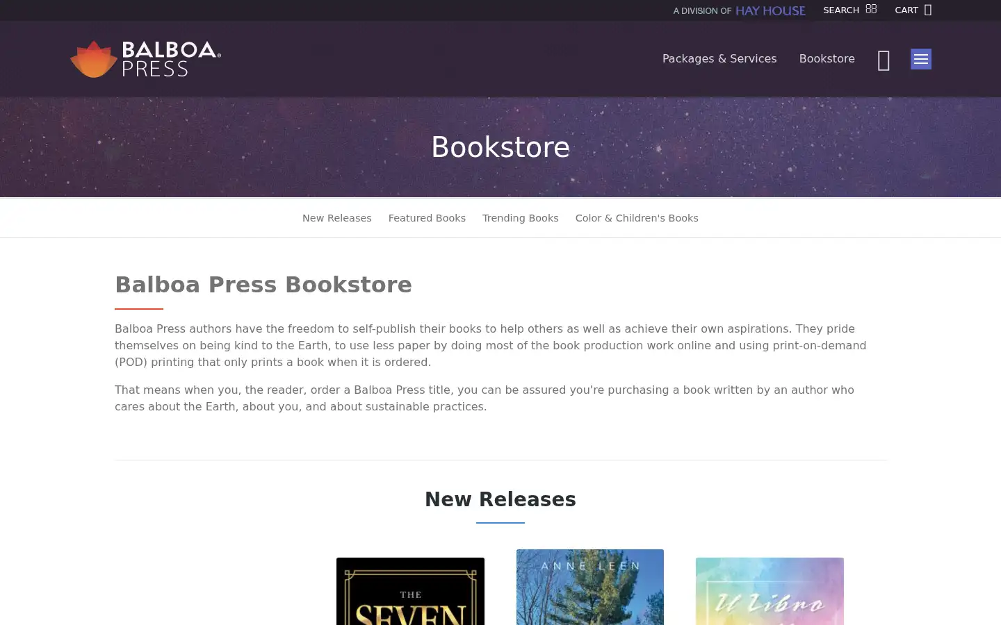 Screenshot of balboapress.com
