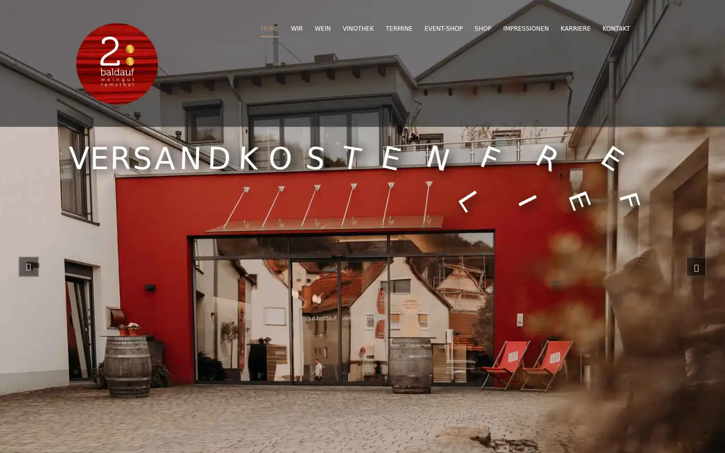 Screenshot of baldaufwein.de