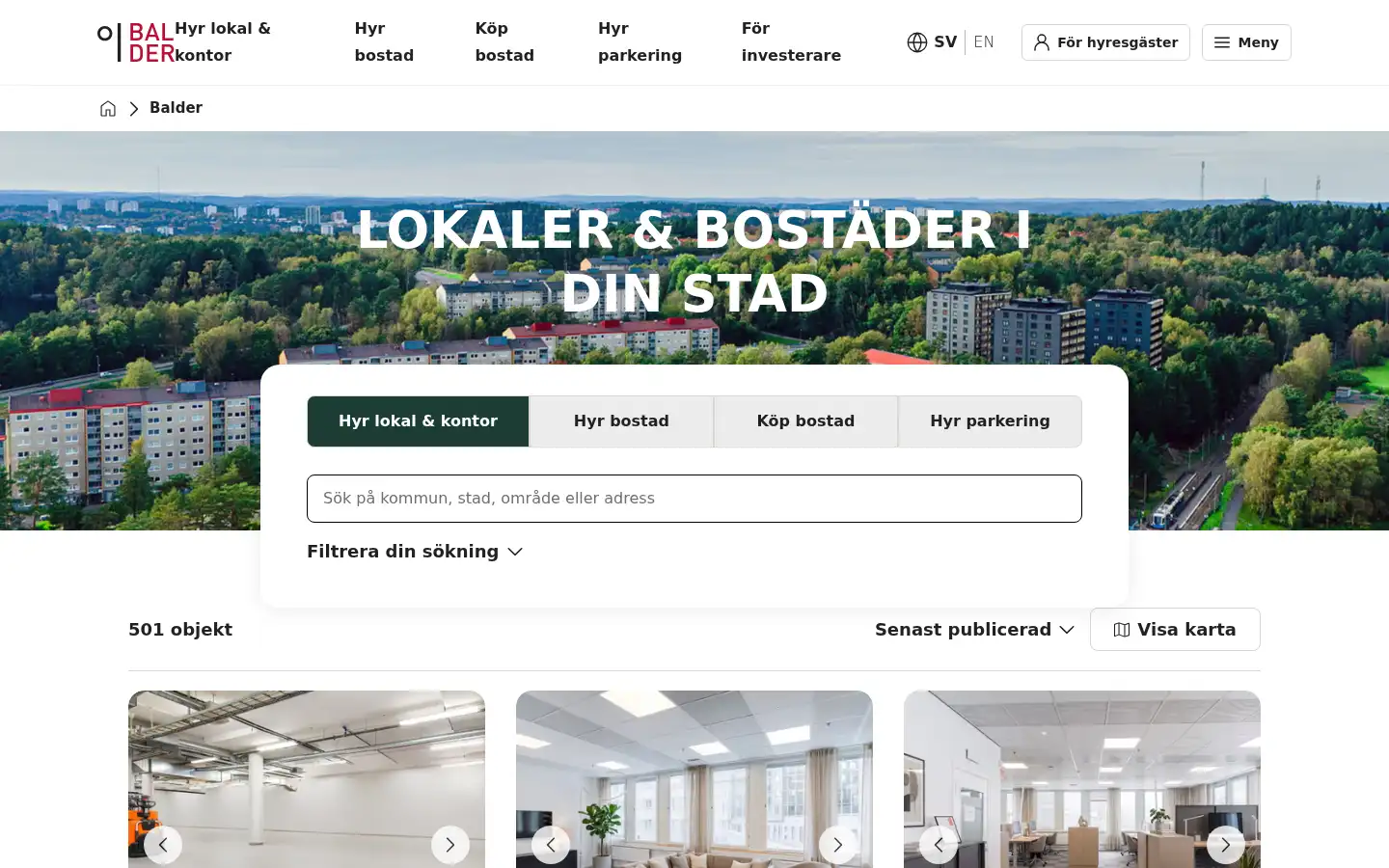Screenshot of balder.se