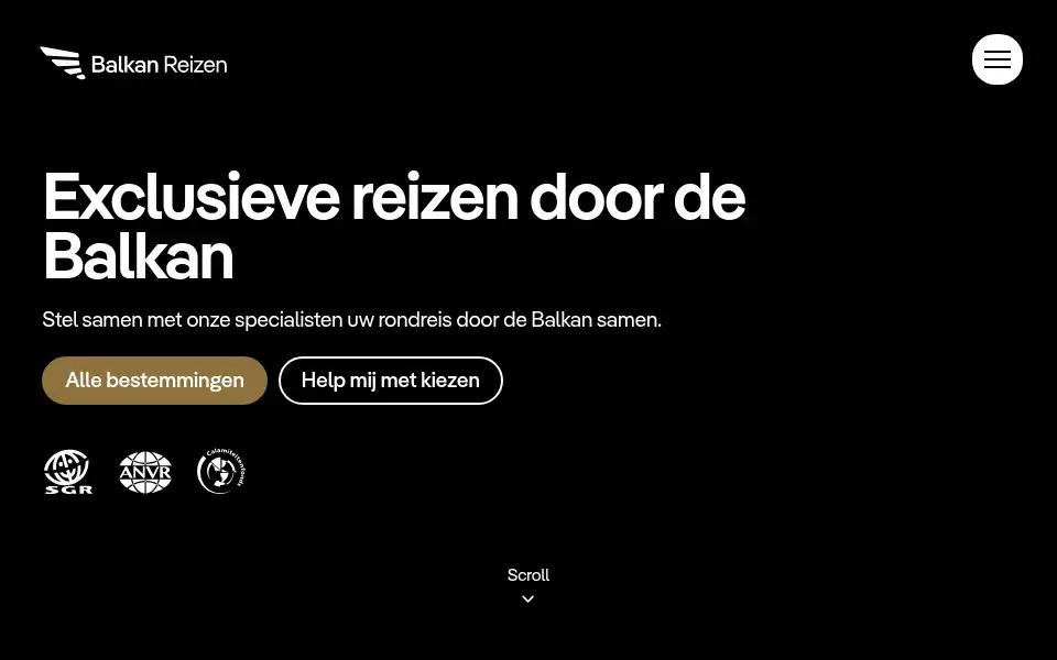 Screenshot of balkanreizen.com