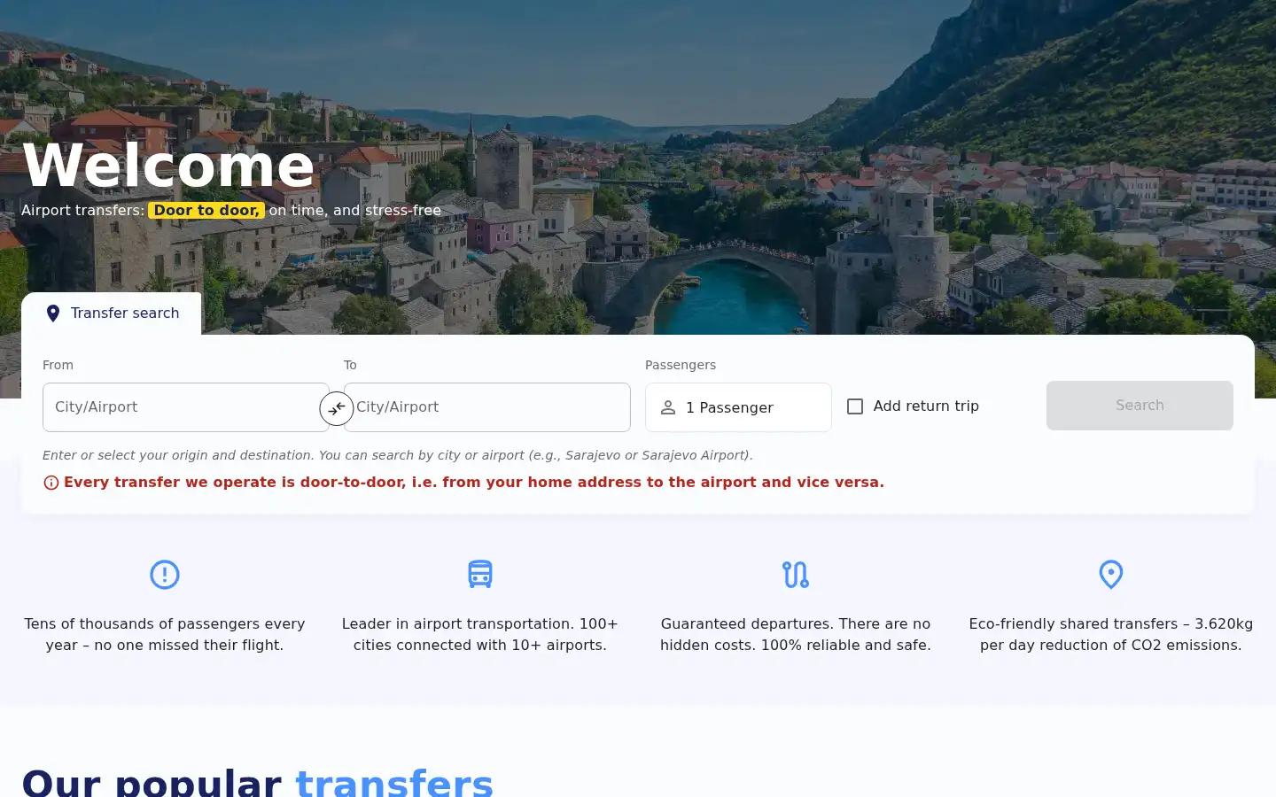 Screenshot of balkantransfer.com