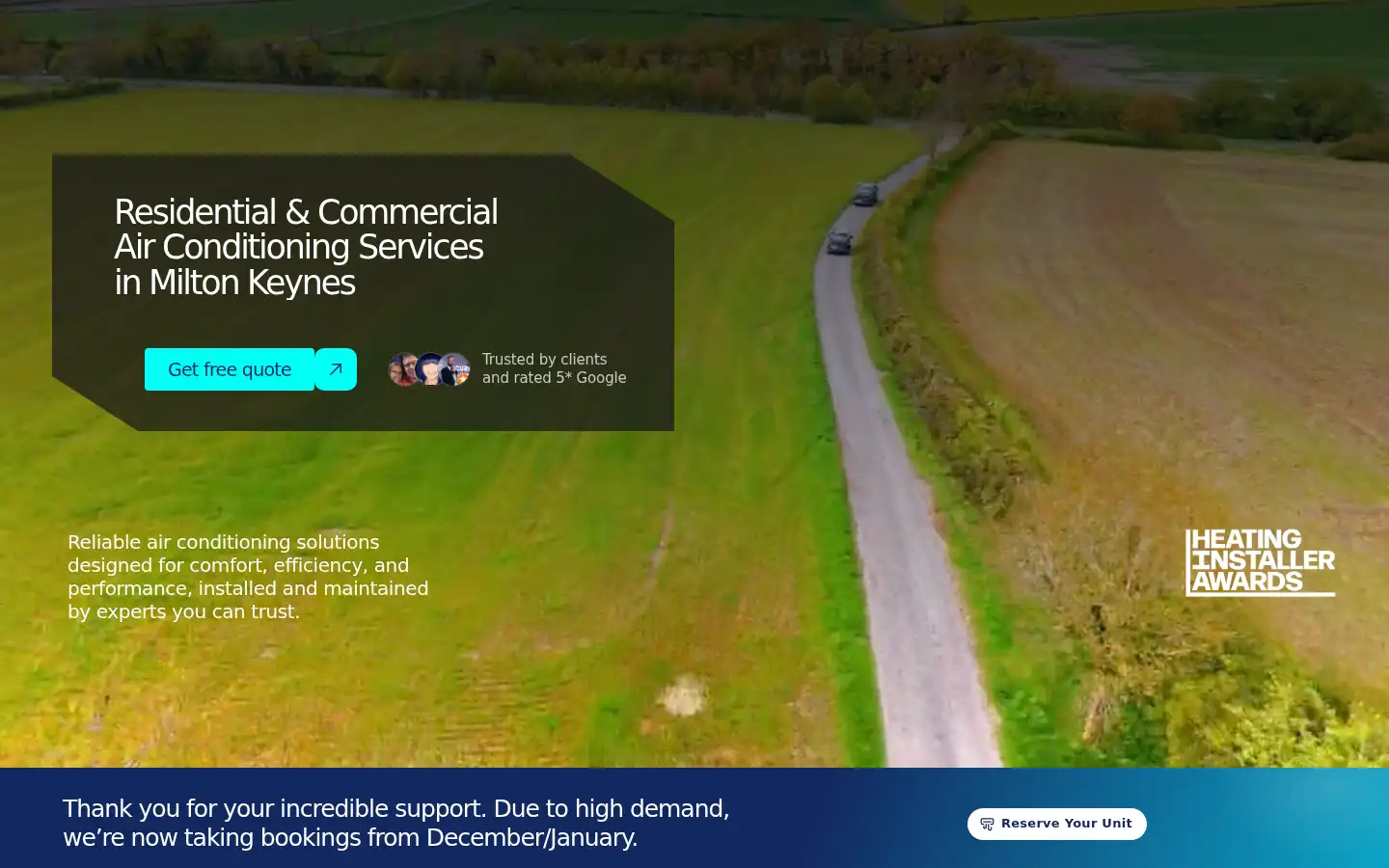 Screenshot of ballairconditioning.co.uk