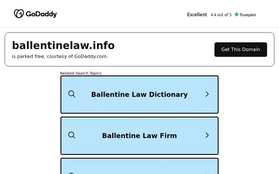 Screenshot of ballentinelaw.info