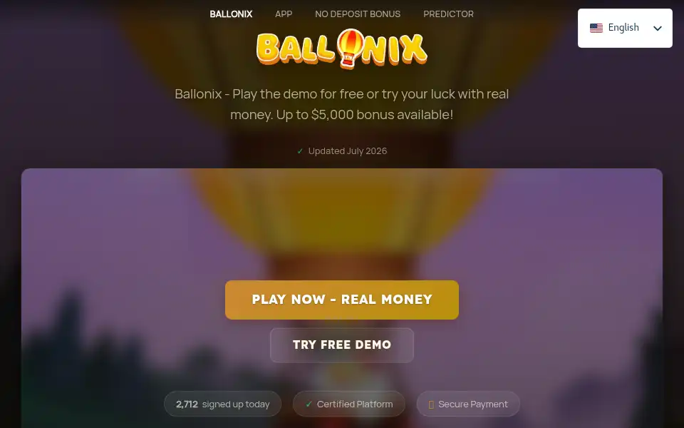 Screenshot of ballonix.app