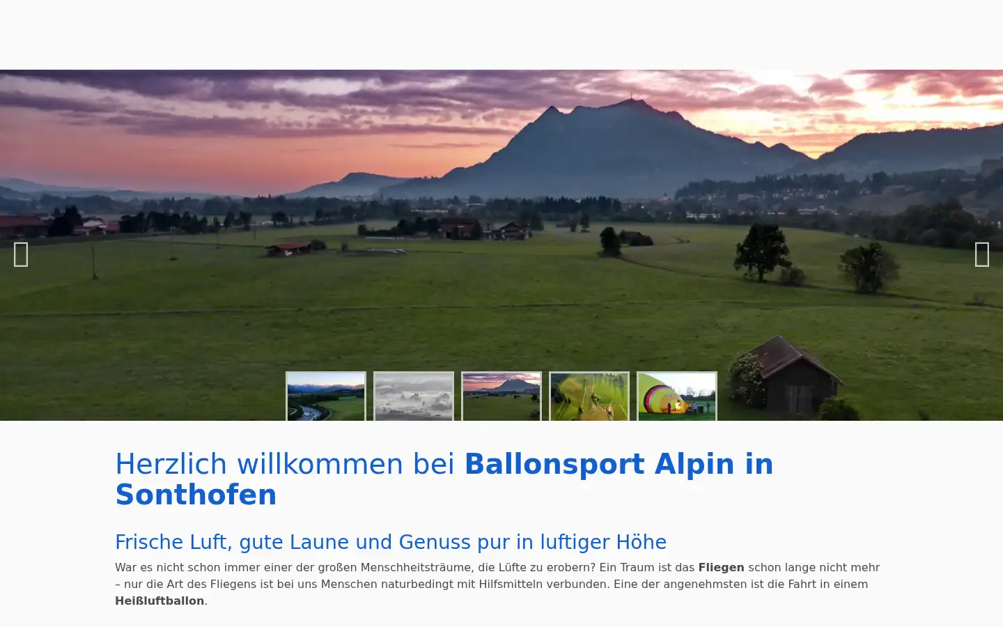 Screenshot of ballonsport-alpin.de