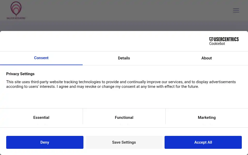 Screenshot of balloonaccounting.co.uk