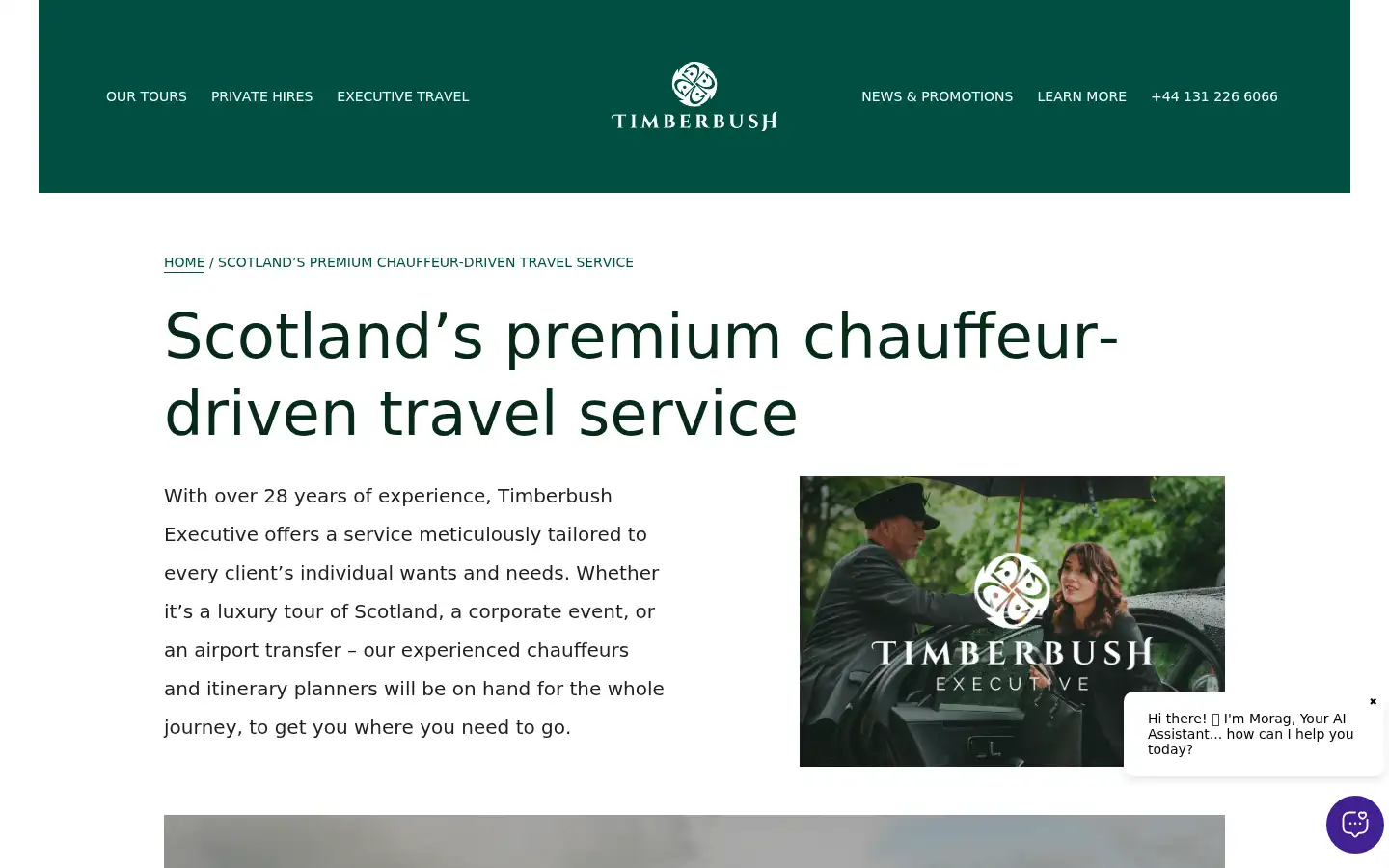 Screenshot of balmoralexecutivetravel.com