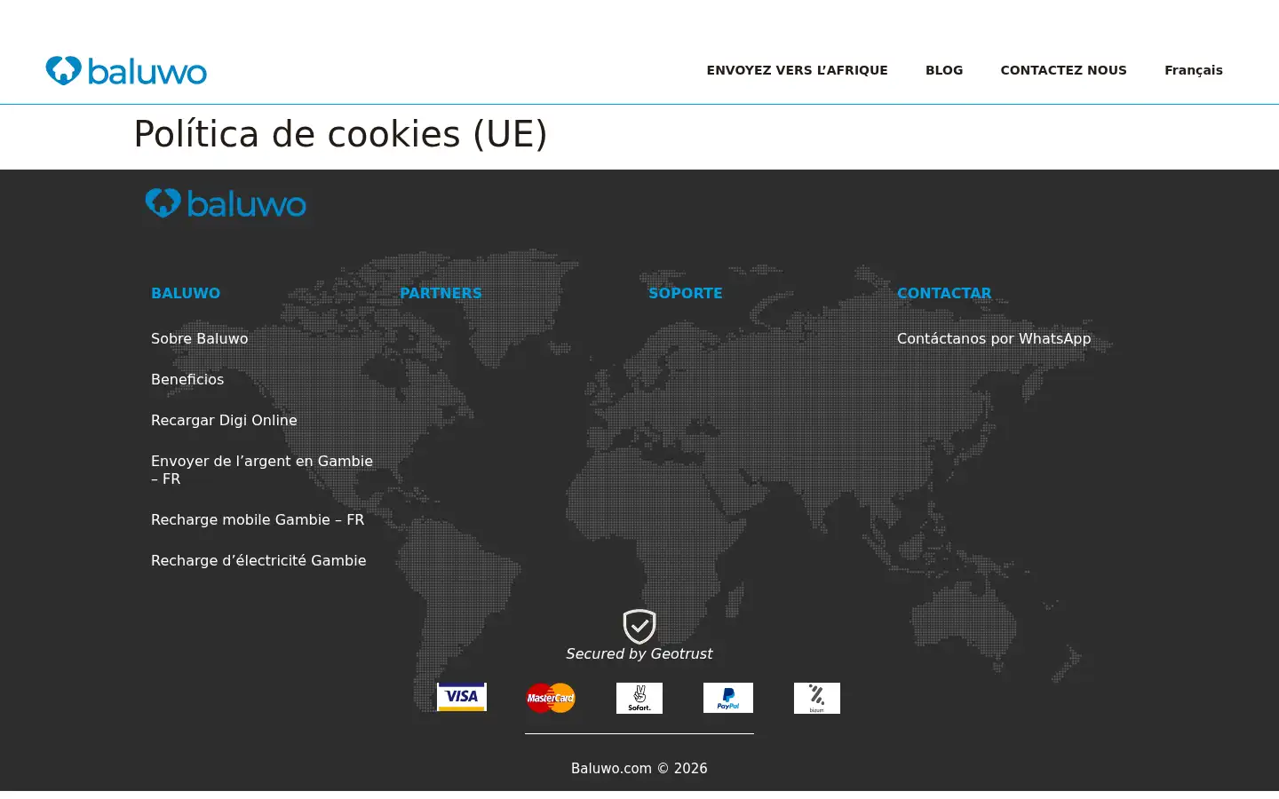 Screenshot of baluwo.com