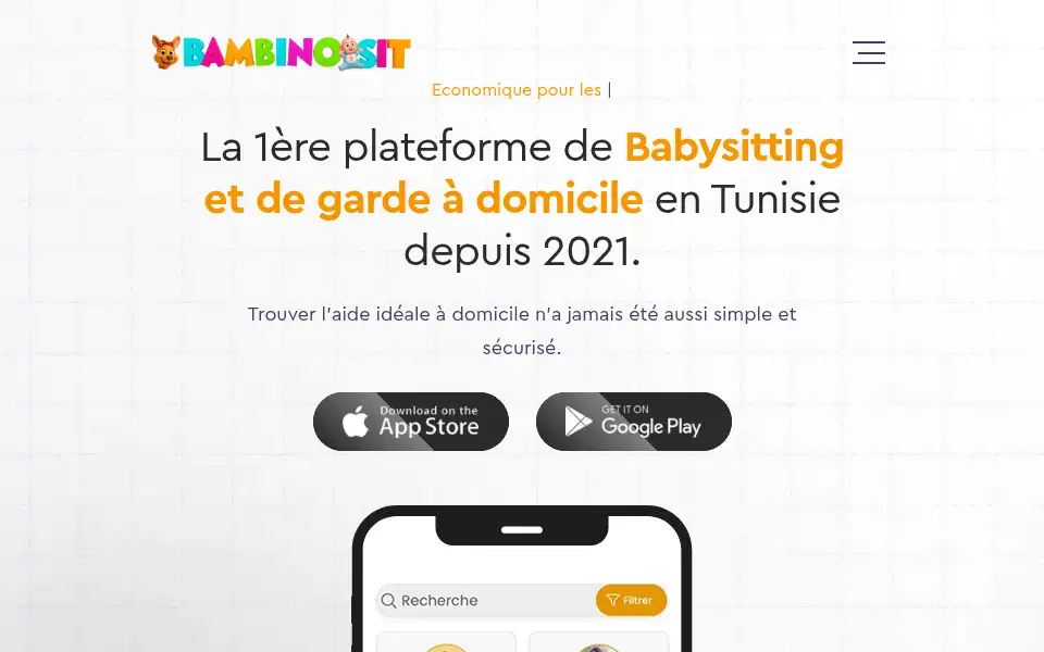 Screenshot of bambinosit.com
