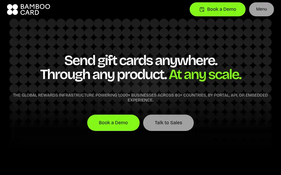 Screenshot of bamboo-card.com