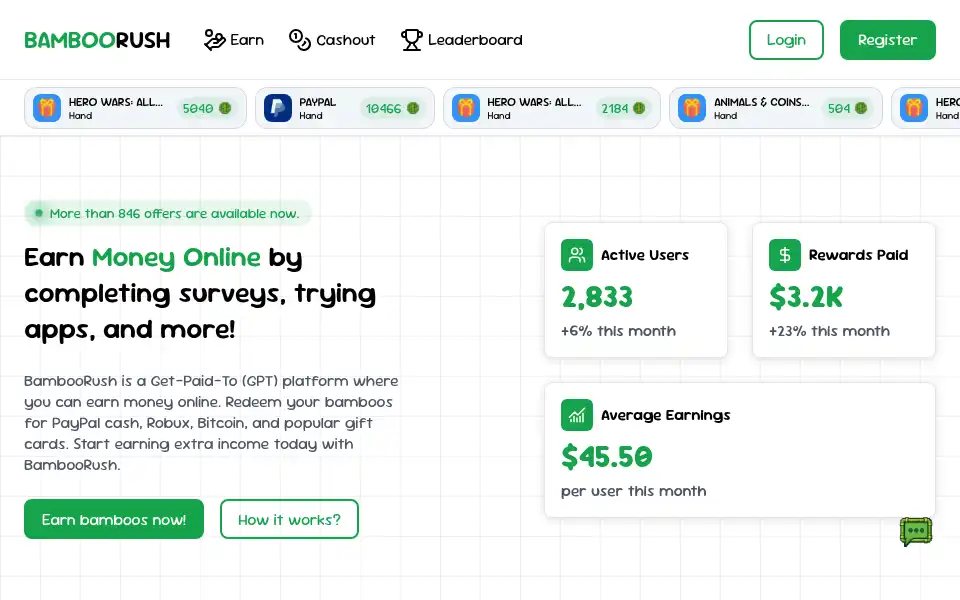 Screenshot of bamboorush.com