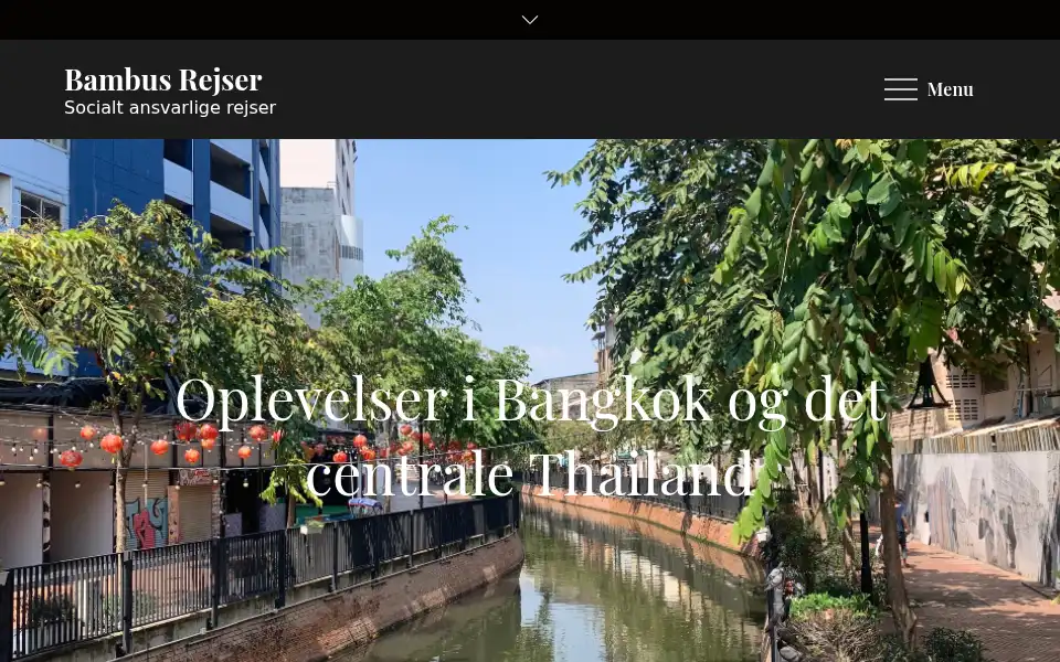 Screenshot of bambusrejser.dk