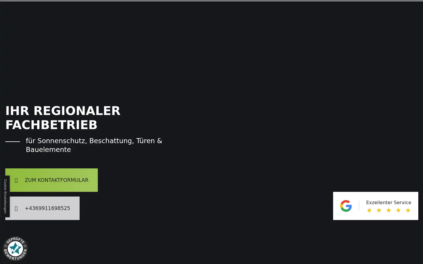 Screenshot of bammer-sonnenschutz.at