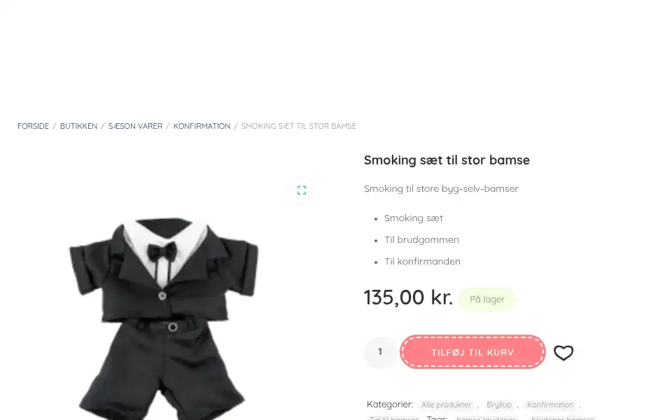 Screenshot of bamselandet.dk