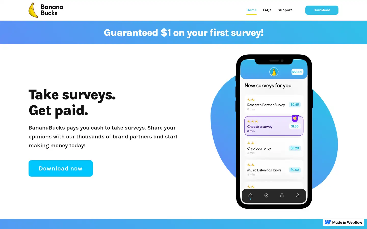 Screenshot of bananabucks.co