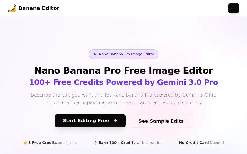Screenshot of bananaeditor.art