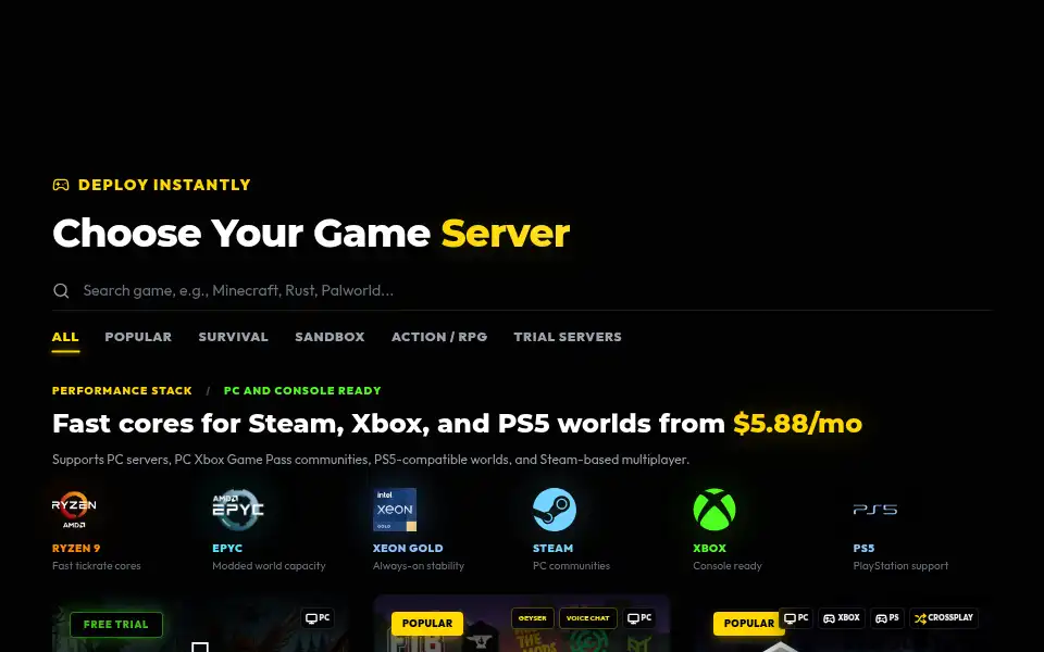 Screenshot of bananaservers.ca