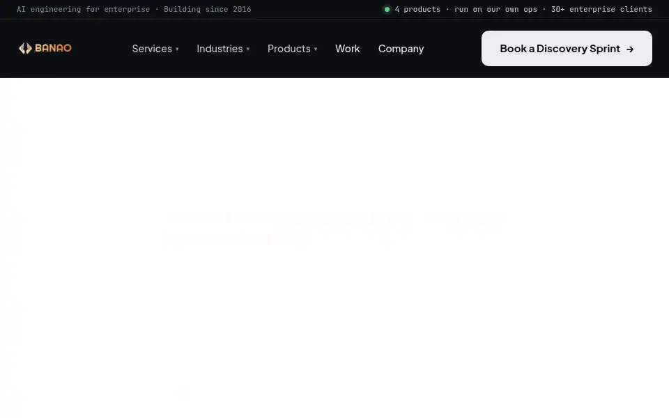 Screenshot of banao.tech