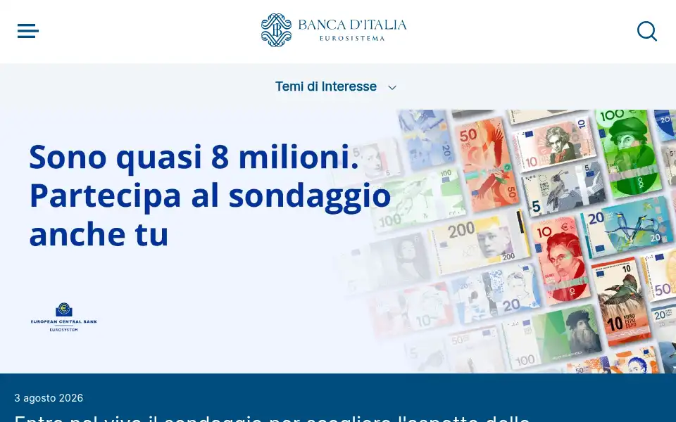Screenshot of bancaditalia.it