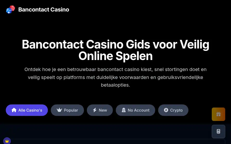 Screenshot of bancontactcasinos.com