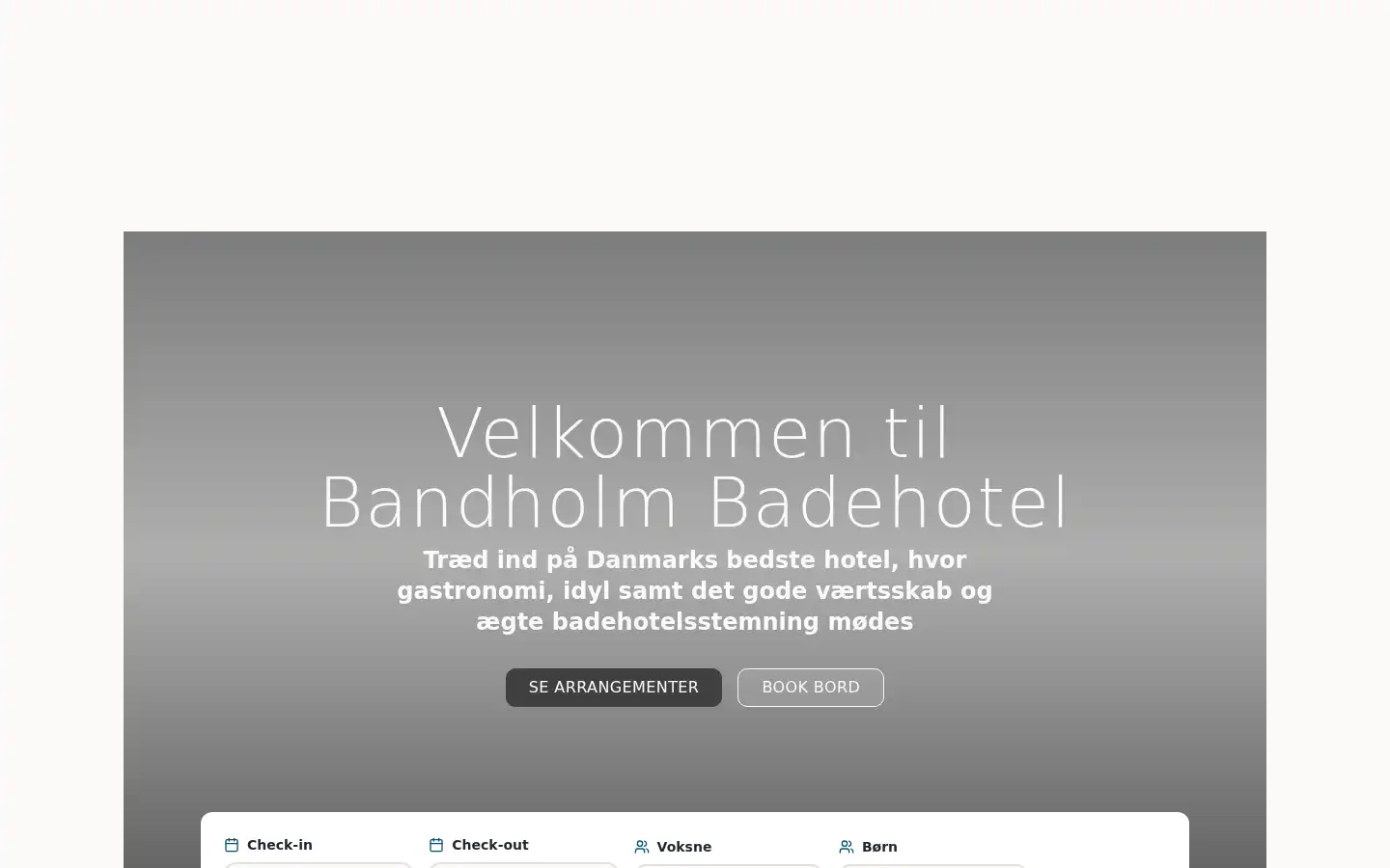Screenshot of bandholmhotel.dk