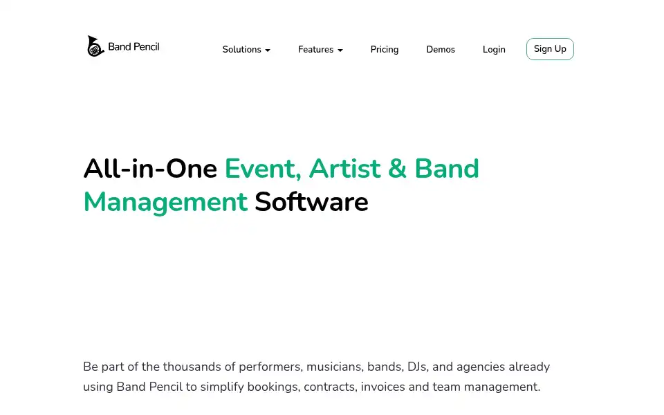 Screenshot of bandpencil.com