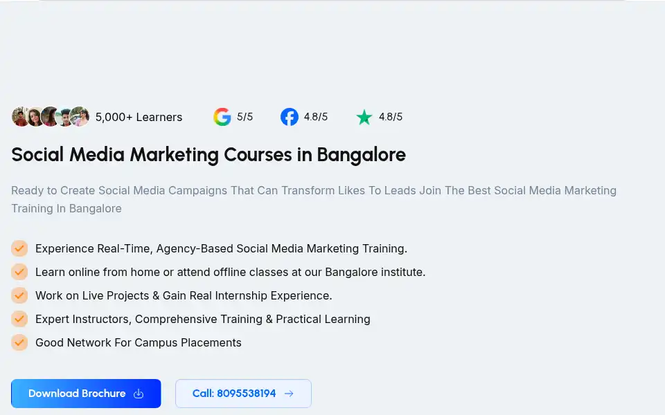 Screenshot of bangaloredigitalmarketing.com