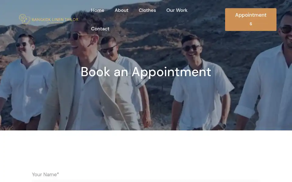 Screenshot of bangkoklinentailor.com