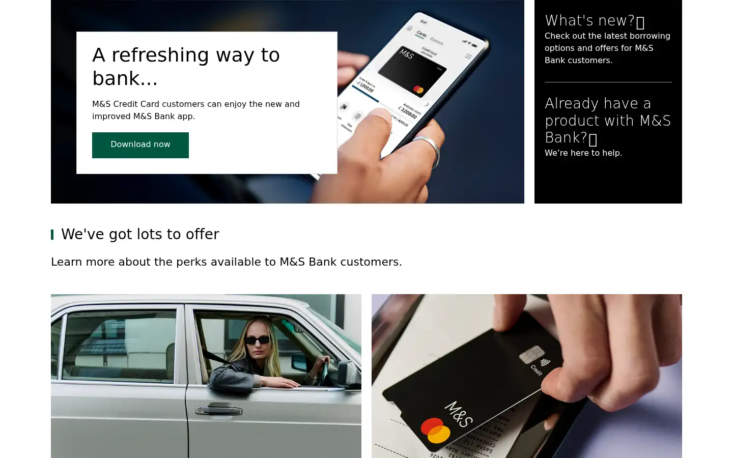 Screenshot of bank.marksandspencer.com