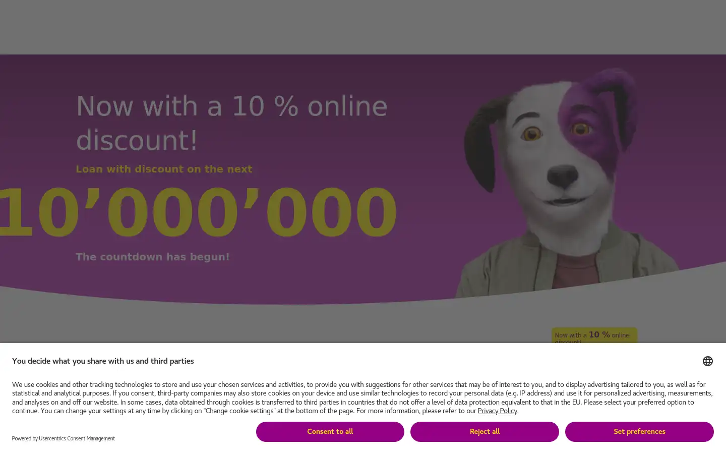 Screenshot of bank-now.ch
